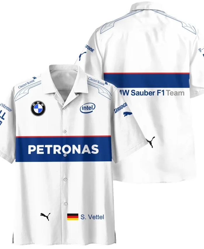 2007 Sebastian Vettel Racing Suit BMW F1 Hawaiian Shirt BLVASV110925A1HW