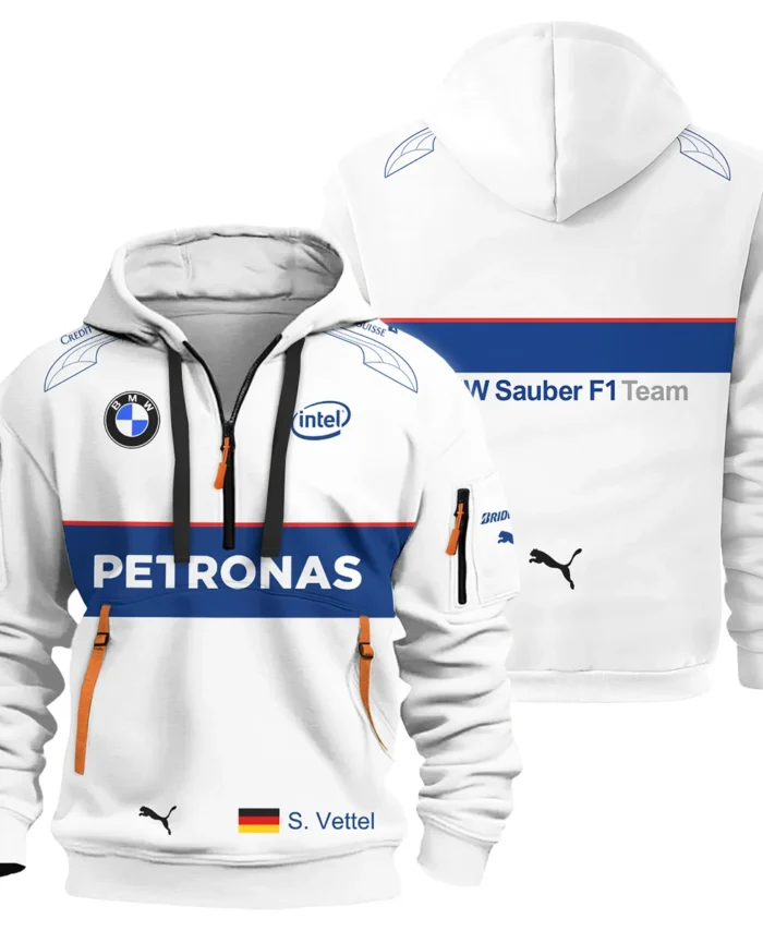 2007 Sebastian Vettel Racing Suit BMW F1 Hoodie Half Zip BLVASV110925A1HDF