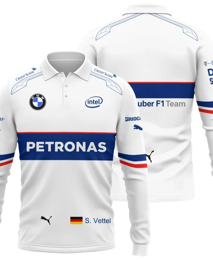 2007 Sebastian Vettel Racing Suit BMW F1 Long Polo Shirt BLVASV110925A1LPL