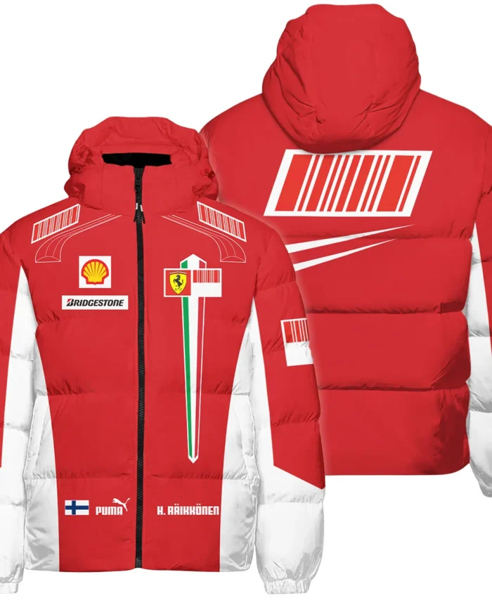 2007 WDC Kimi Raikkonen Racing Suit Ferrari Down & Puffer Jackets BLVAKR191125A10HCJ