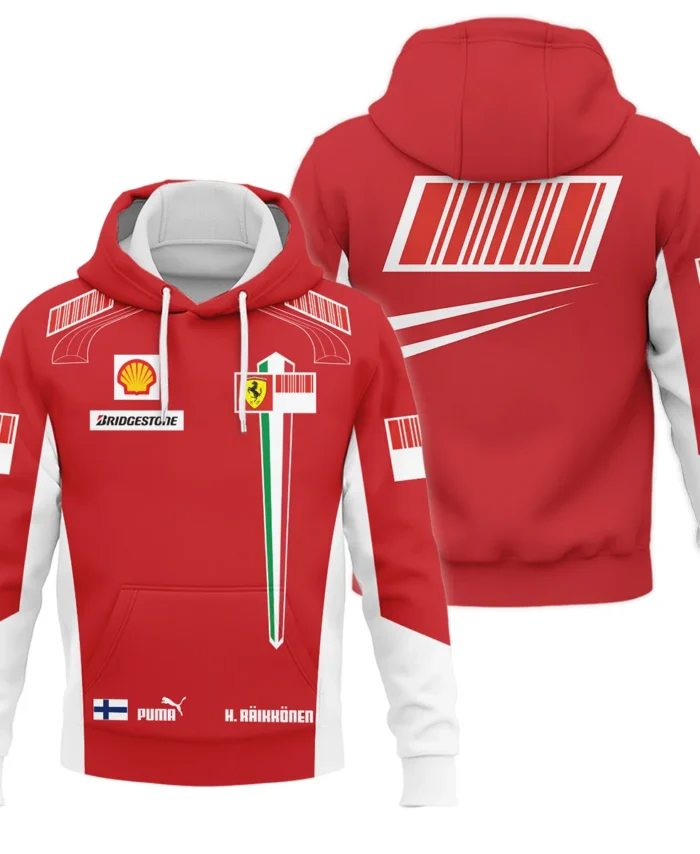 2007 WDC Kimi Raikkonen Racing Suit Ferrari Hoodie BLVAKR191125A10HD