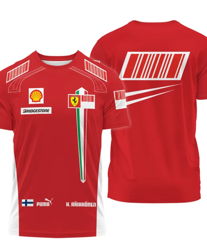 2007 WDC Kimi Raikkonen Racing Suit Ferrari T-Shirt BLVAKR191125A10TS