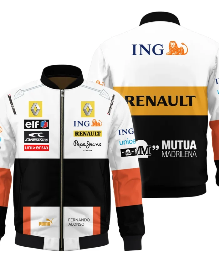 2008 Fernando Alonso Racing Suit Renault F1 Bomber BLVAFA030925A8BB