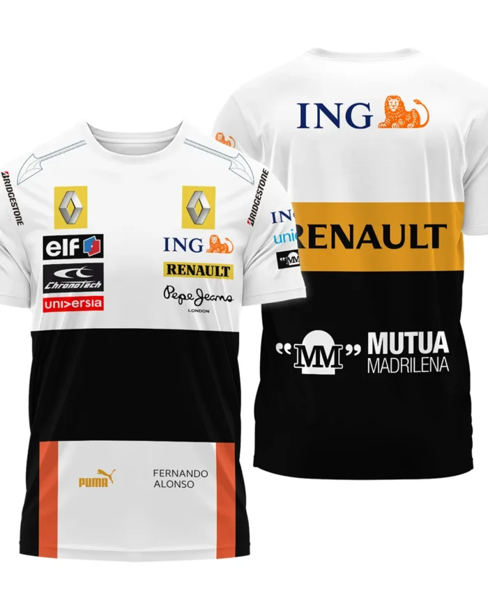 2008 Fernando Alonso Racing Suit Renault F1 T-Shirt BLVAFA030925A8TS