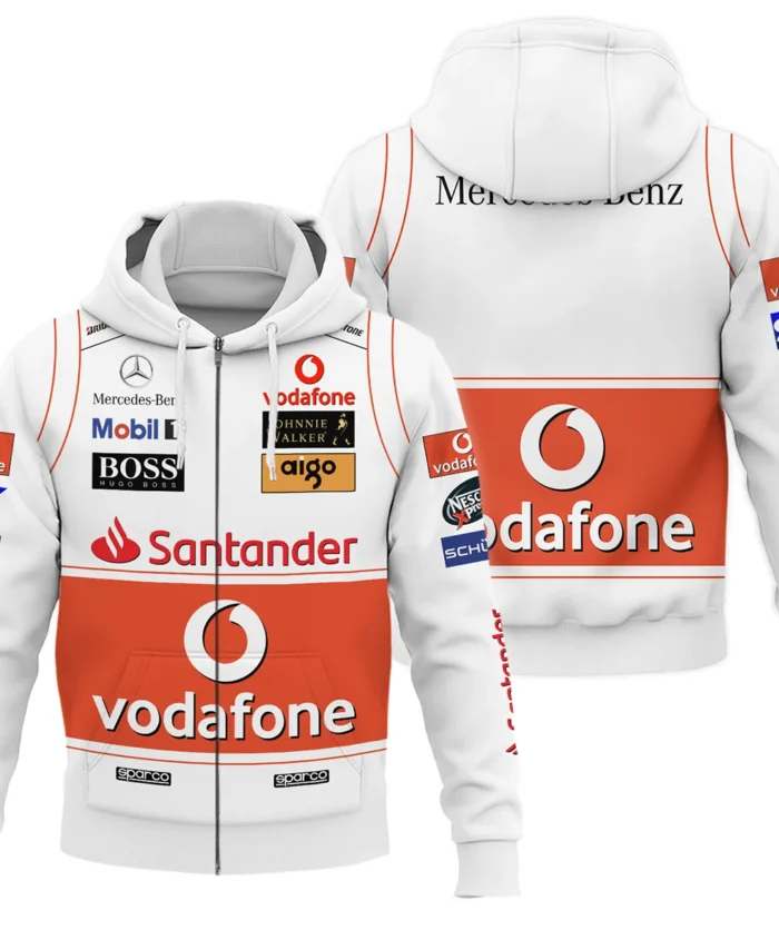 2008 Lewis Hamilton Racing Suit McLaren F1 Zipper Hoodie BLVALH260825A9ZHD