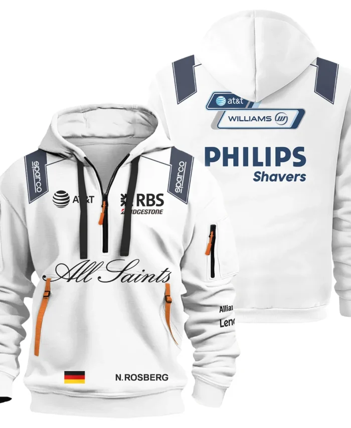 2008 Nico Rosberg Racing Suit Williams F1 Hoodie Half Zip BLVANR281125A3HDF