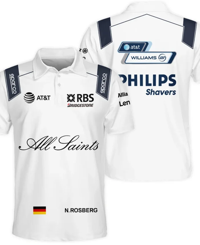 2008 Nico Rosberg Racing Suit Williams F1 Polo Shirt BLVANR281125A3PL