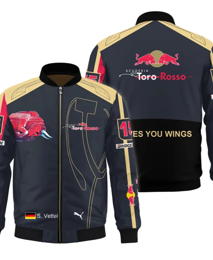 2008 Sebastian Vettel Racing Suit Toro Rosso F1 Bomber BLVASV110925A9BB