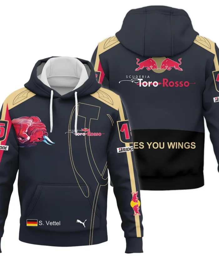 2008 Sebastian Vettel Racing Suit Toro Rosso F1 Hoodie BLVASV110925A9HD