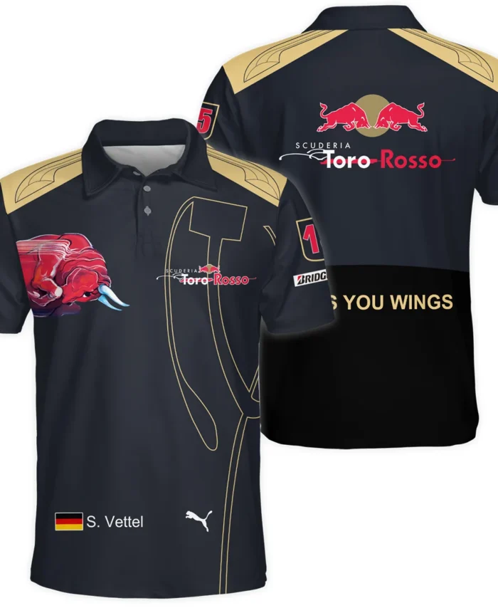 2008 Sebastian Vettel Racing Suit Toro Rosso F1 Polo Shirt BLVASV110925A9PL