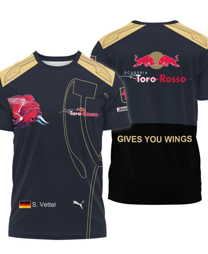 2008 Sebastian Vettel Racing Suit Toro Rosso F1 T-Shirt BLVASV110925A9TS