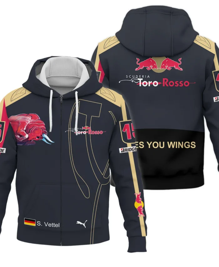 2008 Sebastian Vettel Racing Suit Toro Rosso F1 Zipper Hoodie BLVASV110925A9ZHD