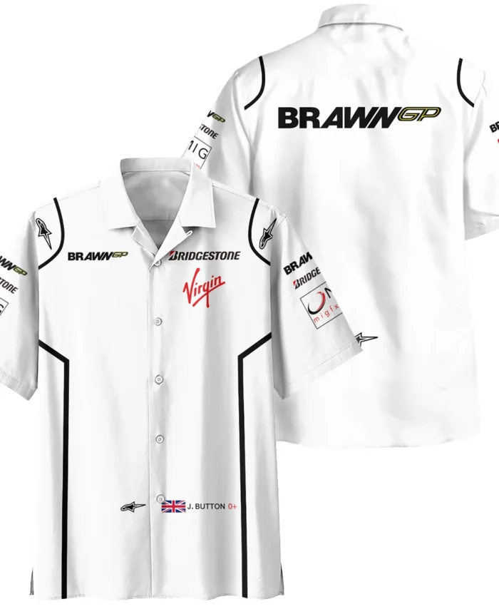 2009 Jenson Button Racing Suit Brawn GP F1 Hawaiian Shirt BLVAJB010925A5HW