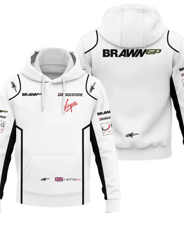 2009 Jenson Button Racing Suit Brawn GP F1 Hoodie BLVAJB010925A5HD