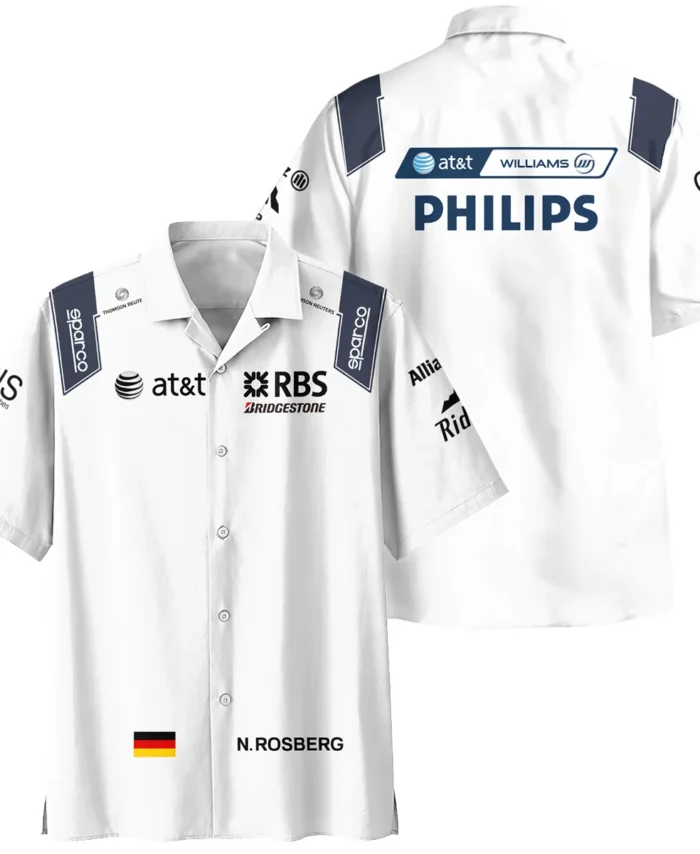 2009 Nico Rosberg Racing Suit Williams F1 Hawaiian Shirt BLVANR281125A4HW