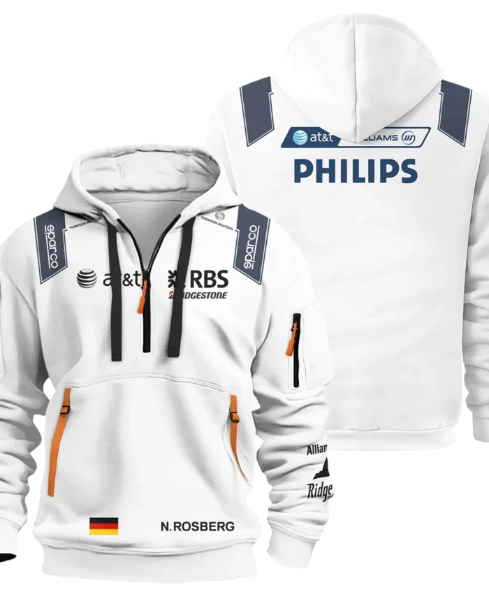 2009 Nico Rosberg Racing Suit Williams F1 Hoodie Half Zip BLVANR281125A4HDF