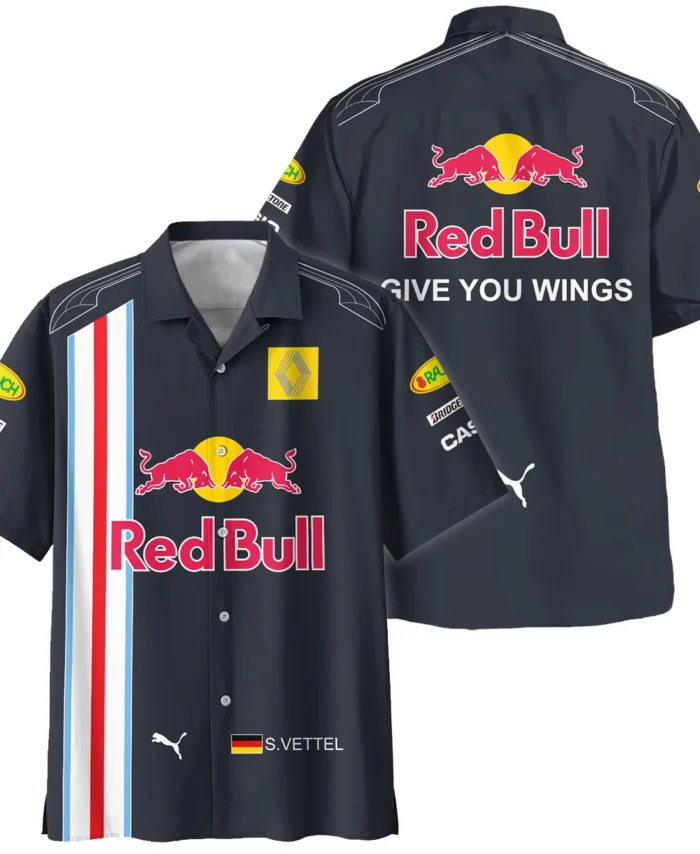 2009 Sebastian Vettel Racing Suit Red Bull Racing F1 Hawaiian Shirt BLVASV110925A8HW