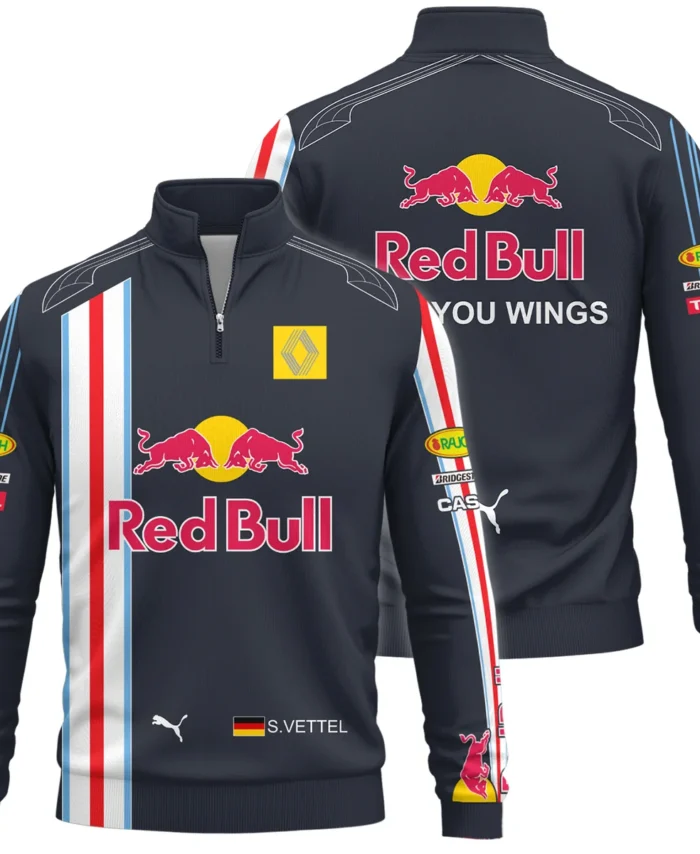 2009 Sebastian Vettel Racing Suit Red Bull Racing F1 Quarter-Zip Sweatshirt BLVASV110925A8QZS