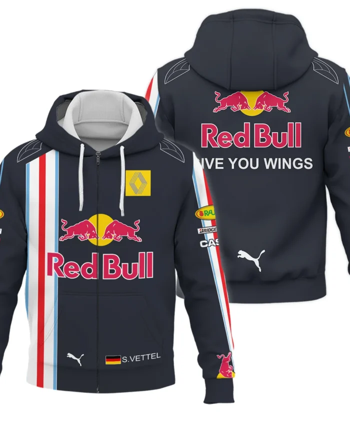 2009 Sebastian Vettel Racing Suit Red Bull Racing F1 Zipper Hoodie BLVASV110925A8ZHD