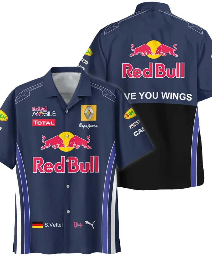 2010 Sebastian Vettel Racing Suit Red Bull Racing F1 Hawaiian Shirt BLVASV110925A7HW