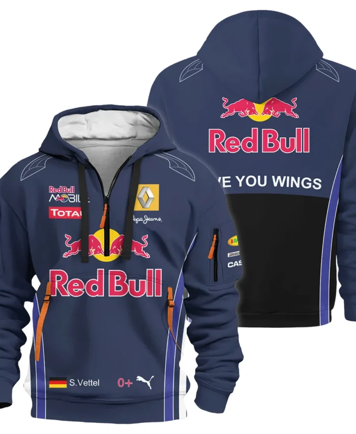 2010 Sebastian Vettel Racing Suit Red Bull Racing F1 Hoodie Half Zip BLVASV110925A7HDF