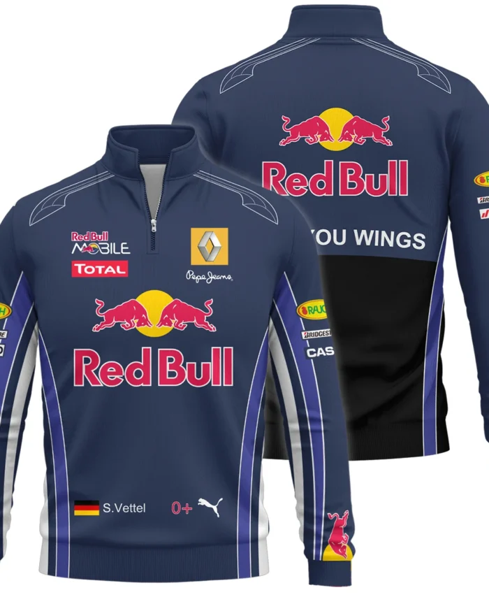2010 Sebastian Vettel Racing Suit Red Bull Racing F1 Quarter-Zip Sweatshirt BLVASV110925A7QZS