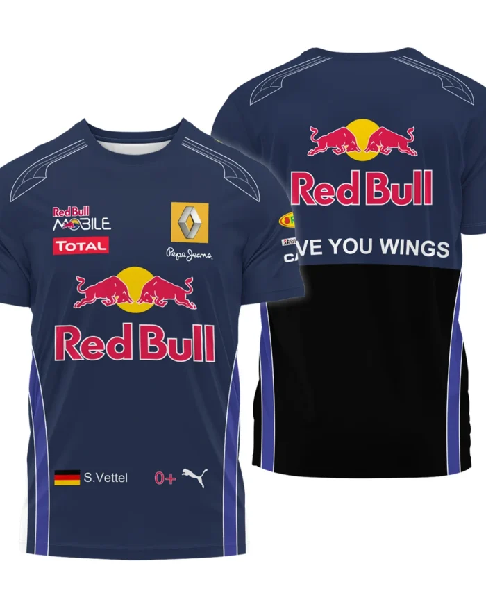 2010 Sebastian Vettel Racing Suit Red Bull Racing F1 T-Shirt BLVASV110925A7TS