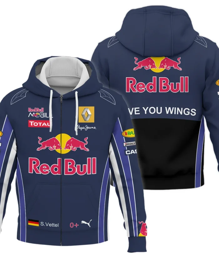 2010 Sebastian Vettel Racing Suit Red Bull Racing F1 Zipper Hoodie BLVASV110925A7ZHD