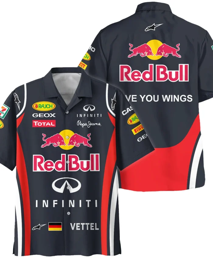 2011 Sebastian Vettel Racing Suit Red Bull Racing F1 Hawaiian Shirt BLVASV110925A6HW