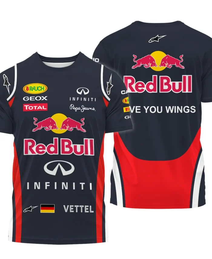 2011 Sebastian Vettel Racing Suit Red Bull Racing F1 T-Shirt BLVASV110925A6TS
