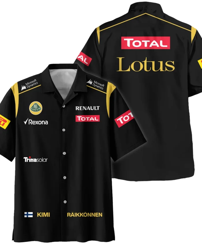 2012 Kimi Raikkonen Racing Suit Lotus Hawaiian Shirt BLVAKR191125A5HW