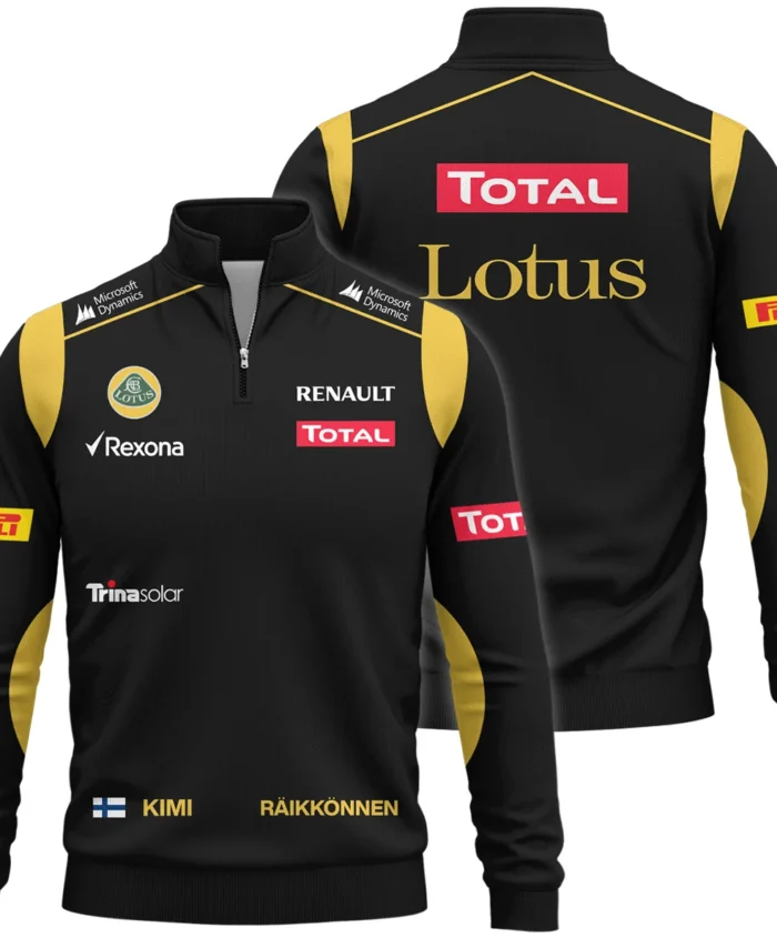 2012 Kimi Raikkonen Racing Suit Lotus Quarter-Zip Sweatshirt BLVAKR191125A5QZS