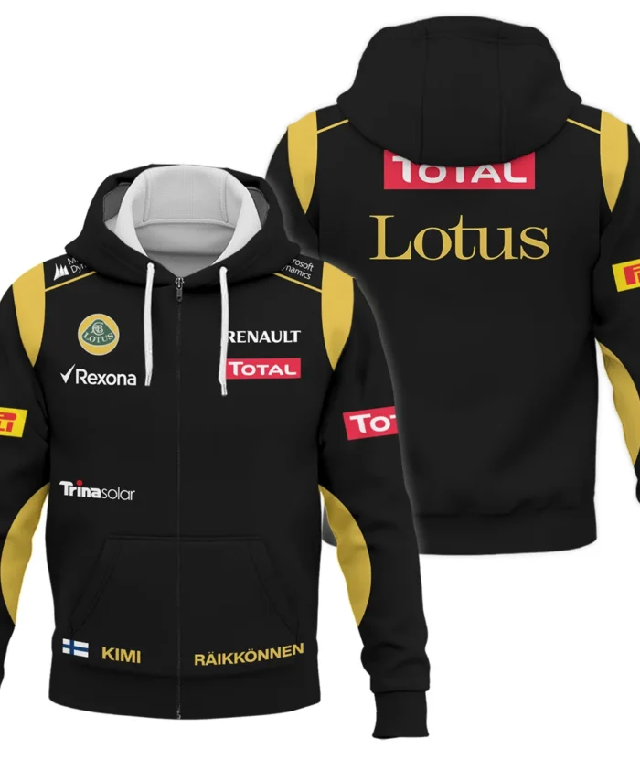 2012 Kimi Raikkonen Racing Suit Lotus Zipper Hoodie BLVAKR191125A5ZHD