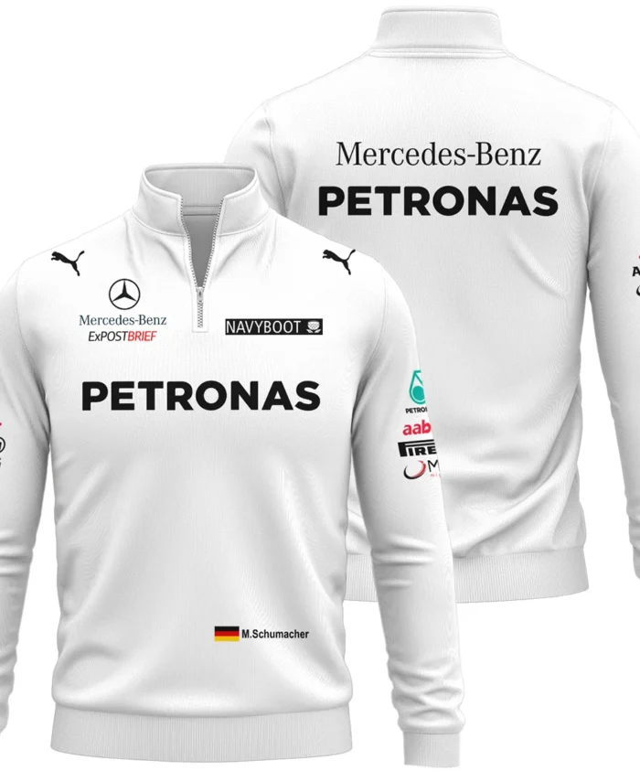 2012 Michael Schumacher Race Suit Mercedes F1 Quarter-Zip Sweatshirt BLVAMC020925A2QZS