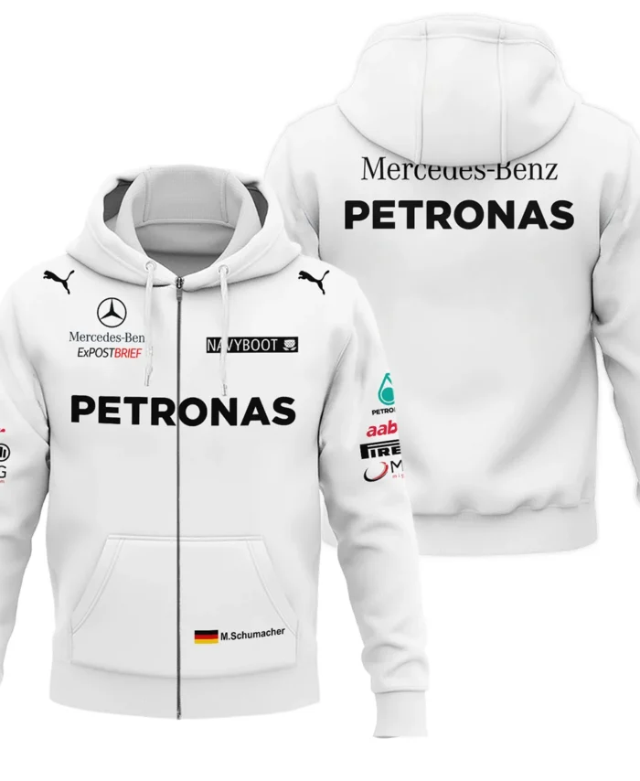 2012 Michael Schumacher Race Suit Mercedes F1 Zipper Hoodie BLVAMC020925A2ZHD