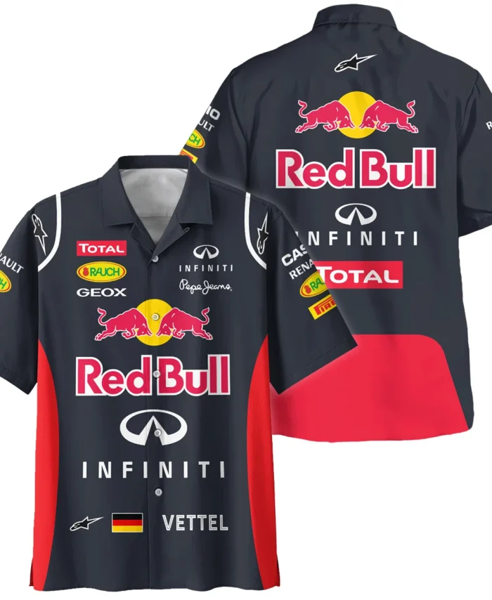 2012 Sebastian Vettel Racing Suit Red Bull Racing F1 Hawaiian Shirt BLVASV110925A5HW