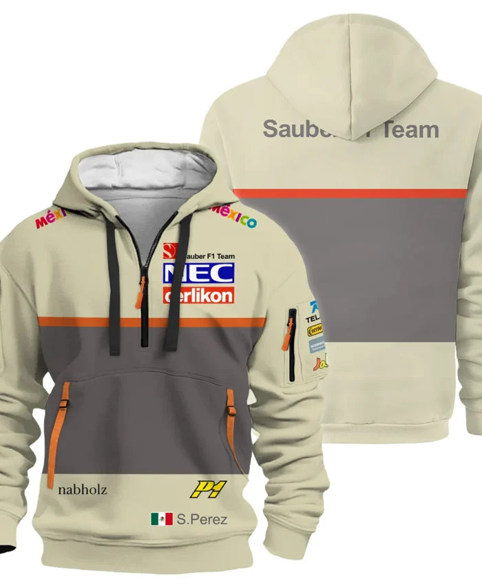 2012 Sergio Perez Racing Suit Sauber F1 Hoodie Half Zip BLVASP170925A10HDF