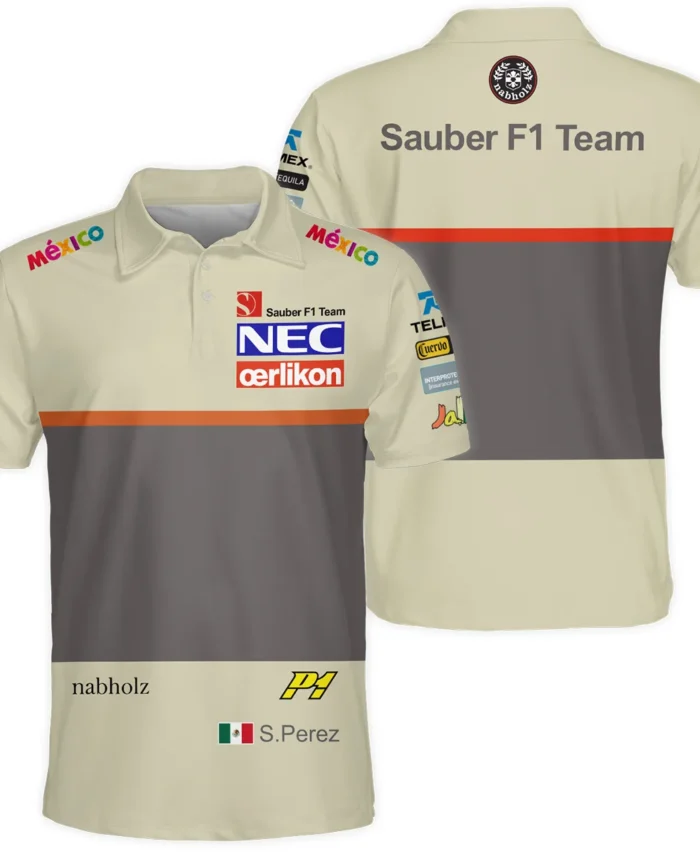 2012 Sergio Perez Racing Suit Sauber F1 Polo Shirt BLVASP170925A10PL