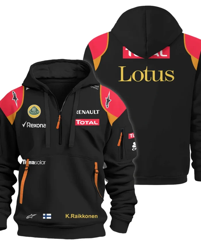 2013 Kimi Raikkonen Racing Suit Lotus F1 Hoodie Half Zip BLVAKR191125A9HDF