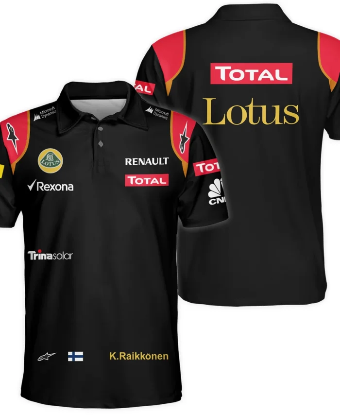2013 Kimi Raikkonen Racing Suit Lotus F1 Polo Shirt BLVAKR191125A9PL