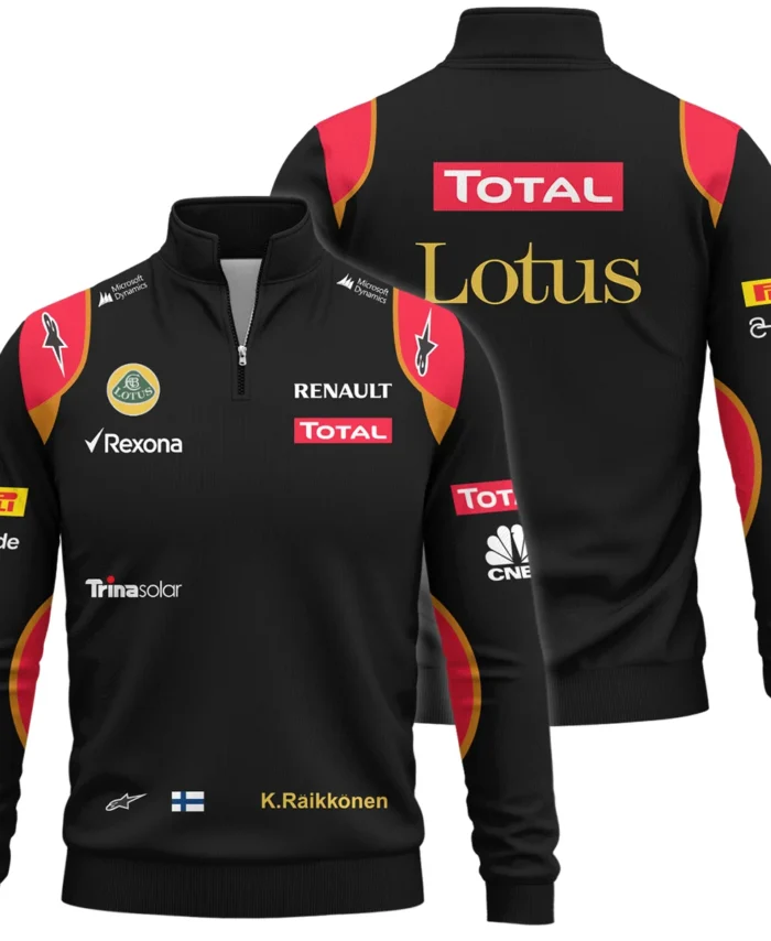 2013 Kimi Raikkonen Racing Suit Lotus F1 Quarter-Zip Sweatshirt BLVAKR191125A9QZS