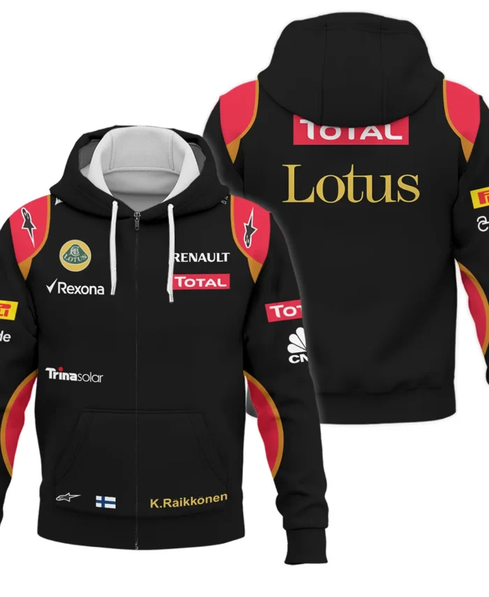2013 Kimi Raikkonen Racing Suit Lotus F1 Zipper Hoodie BLVAKR191125A9ZHD
