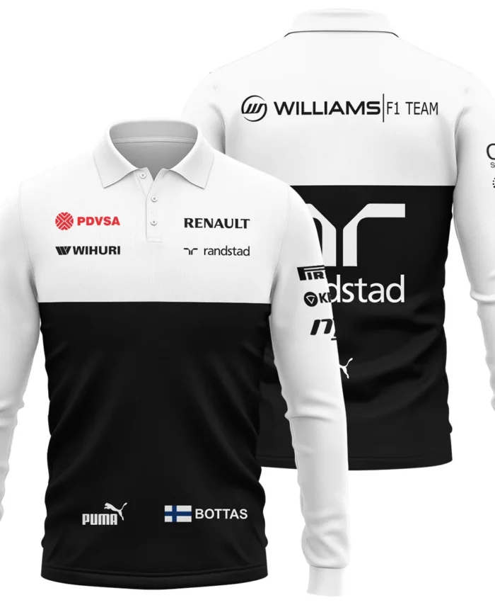 2013 Valtteri Bottas Racing Suit Williams F1 Long Polo Shirt BLVAVB130925A2LPL