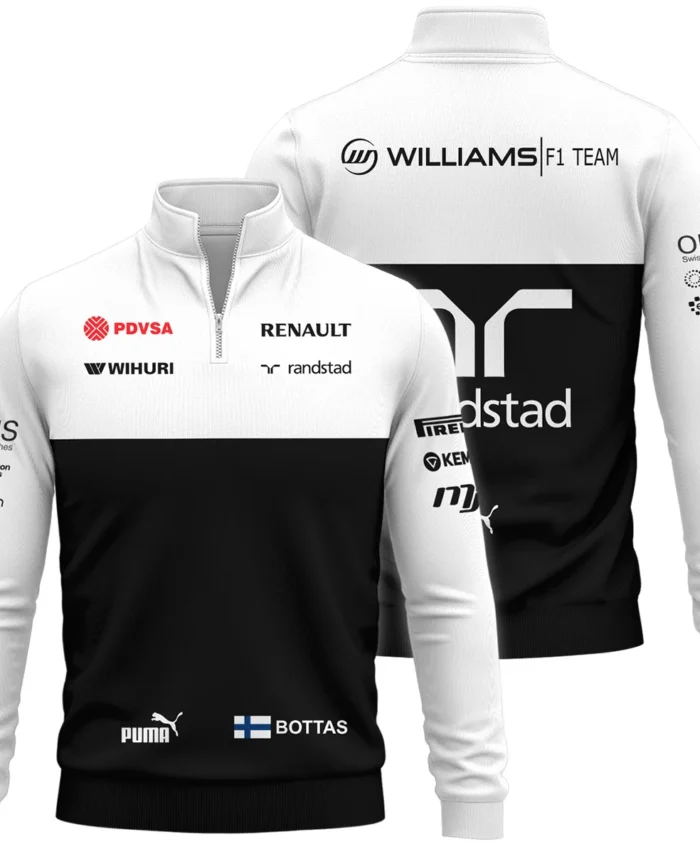 2013 Valtteri Bottas Racing Suit Williams F1 Quarter-Zip Sweatshirt BLVAVB130925A2QZS