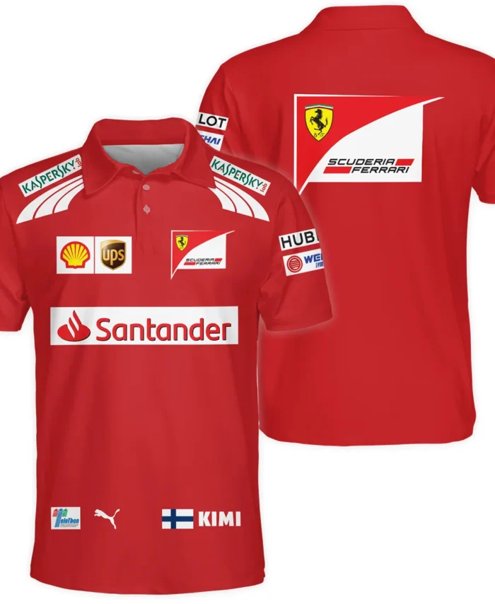 2014 Kimi Raikkonen Racing Suit Ferrari F1 Polo Shirt BLVAKR191125A11PL