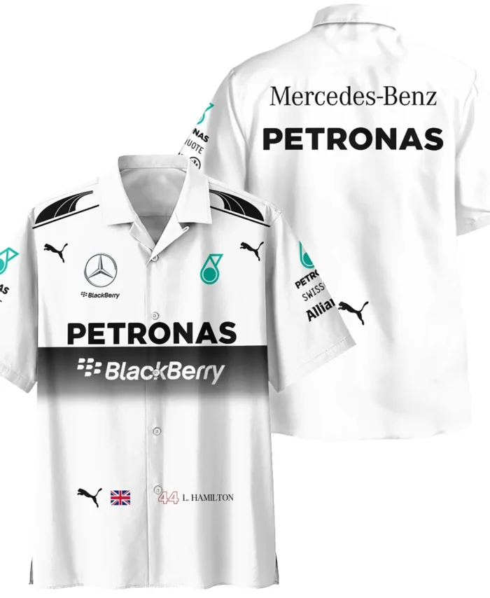 2014 Lewis Hamilton Racing Suit Mercedes F1 Hawaiian Shirt BLVALH260825A8HW