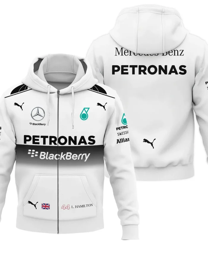 2014 Lewis Hamilton Racing Suit Mercedes F1 Zipper Hoodie BLVALH260825A8ZHD