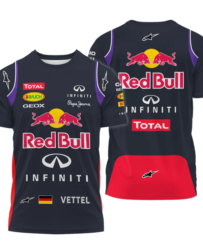 2014 Sebastian Vettel Racing Suit Red Bull Racing F1 T-Shirt BLVASV110925A3TS