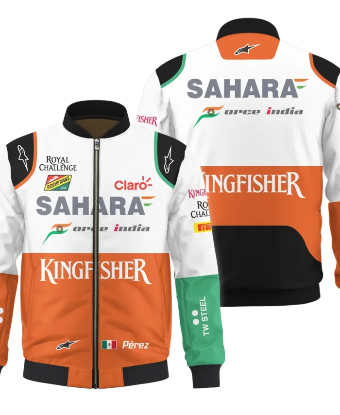 2014 Sergio Perez Racing Suit Force India F1 Bomber BLVASP170925A8BB