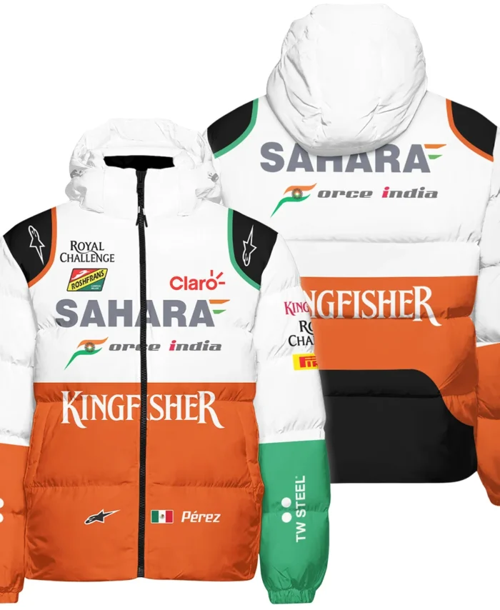 2014 Sergio Perez Racing Suit Force India F1 Down & Puffer Jackets BLVASP170925A8HCJ
